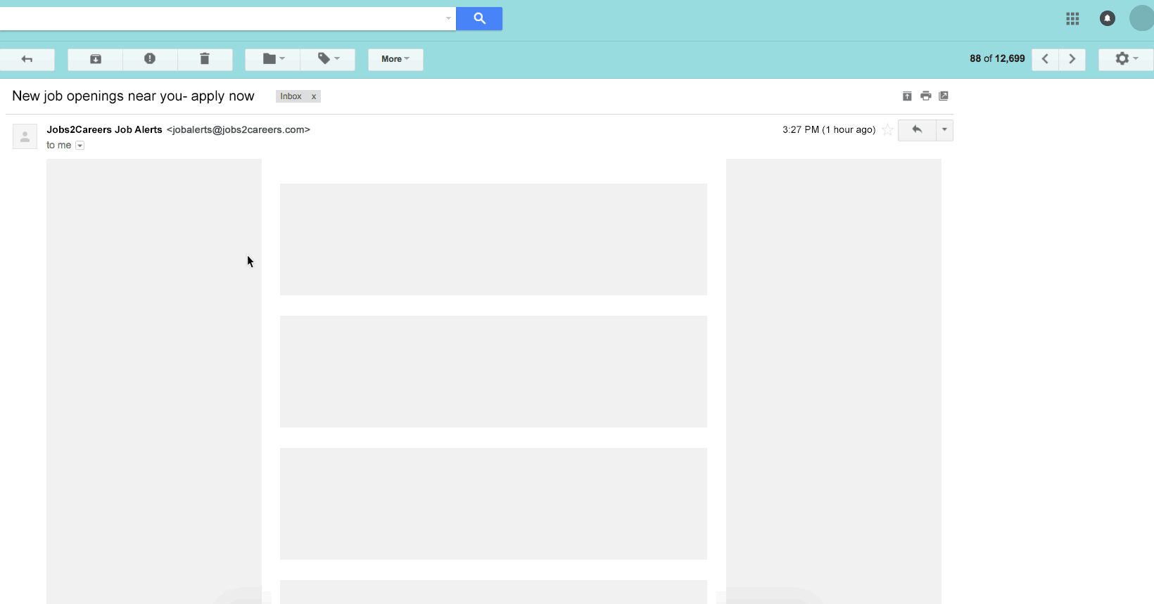 Gmail job alert email